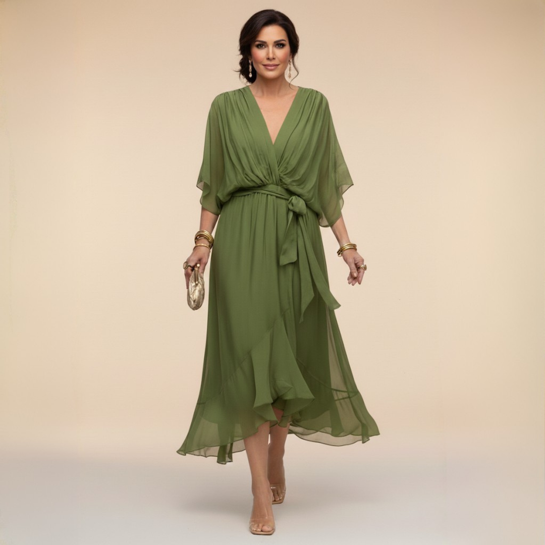 Monica V-Neck Flow Dress