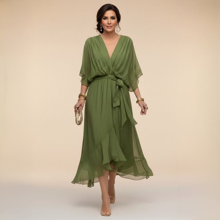 Monica V-Neck Flow Dress