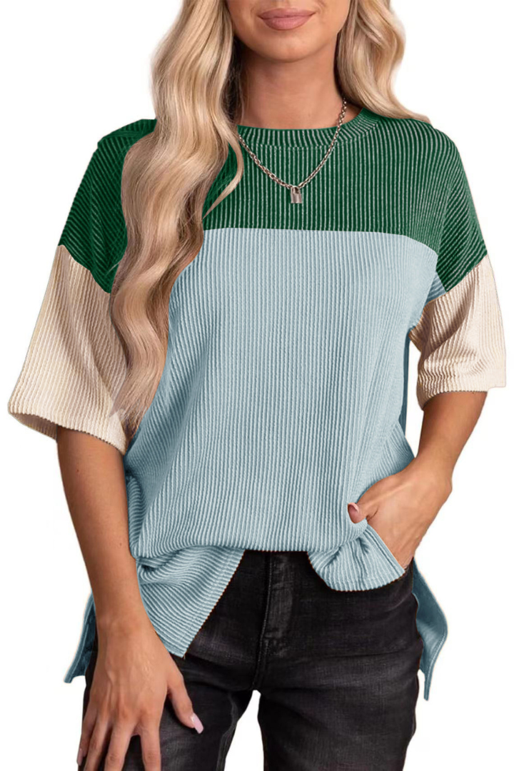 Brynue Casual Loose Fit Striped Summer Top
