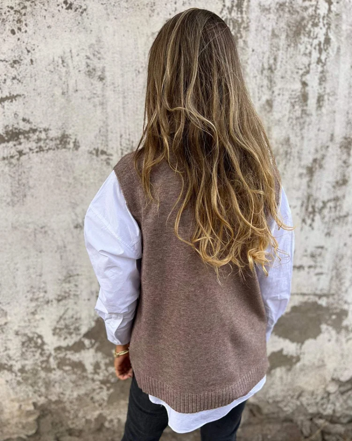 Evelyn Stylish Knit Sweater Vest
