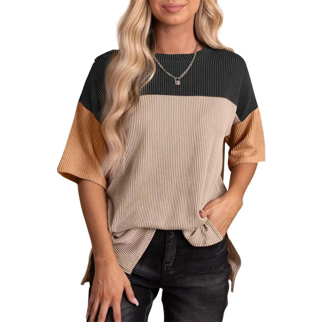 Brynue Casual Loose Fit Striped Summer Top