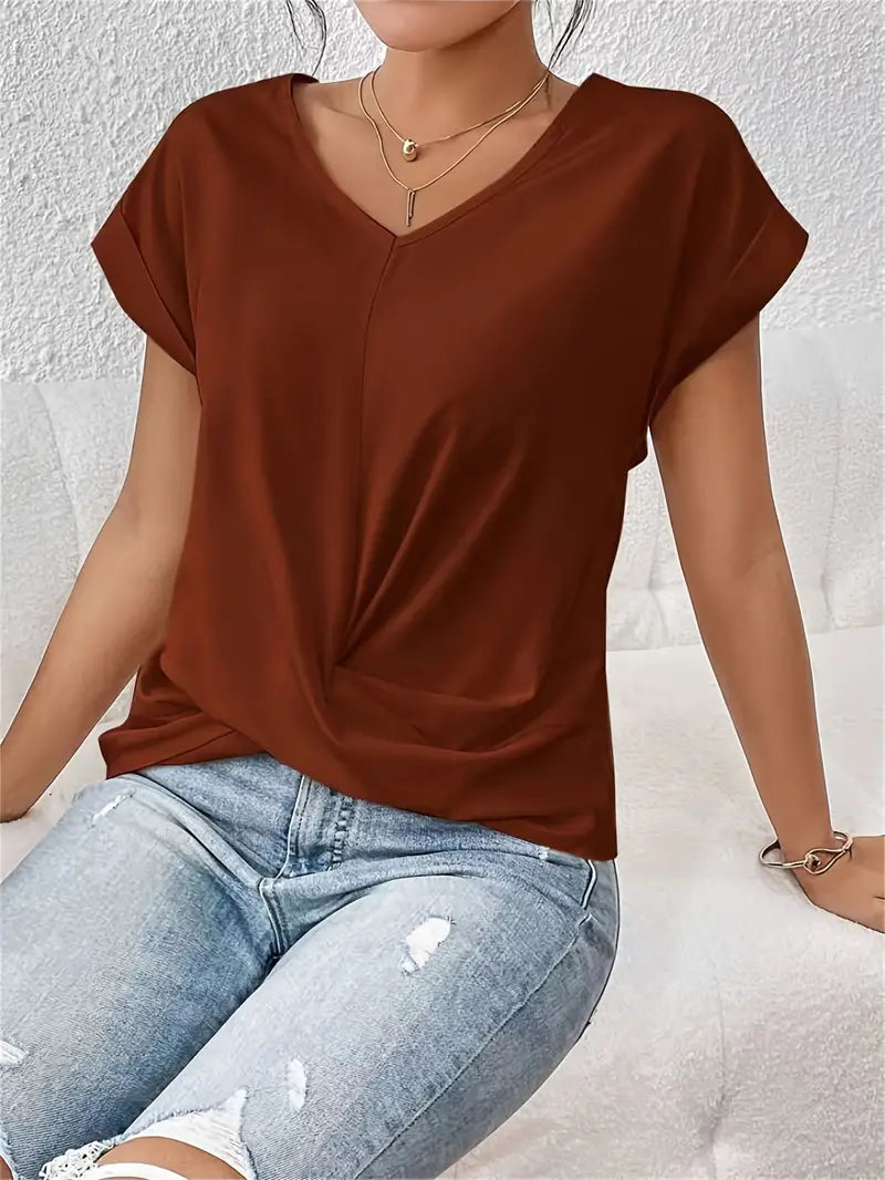 Belle The Stylish V-Neck Top