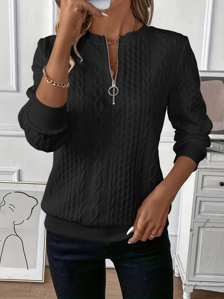 Emma Elegant Quarter-Zip Sweater