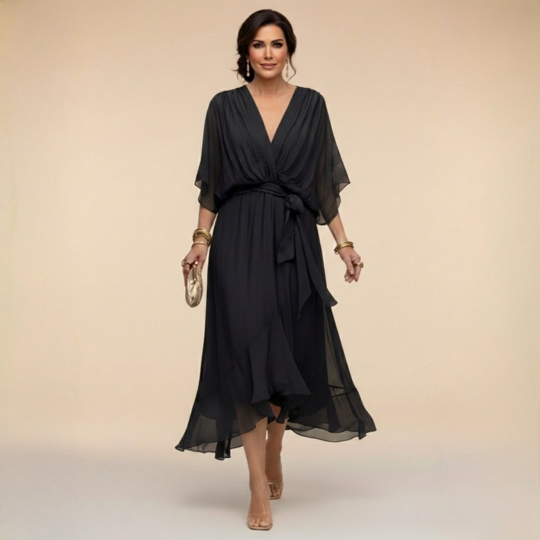 Monica V-Neck Flow Dress