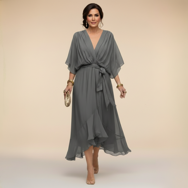 Monica V-Neck Flow Dress