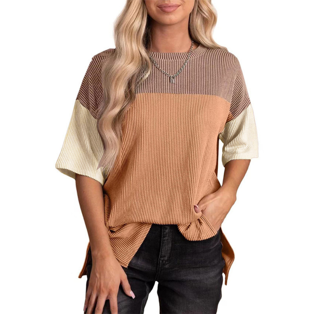 Brynue Casual Loose Fit Striped Summer Top
