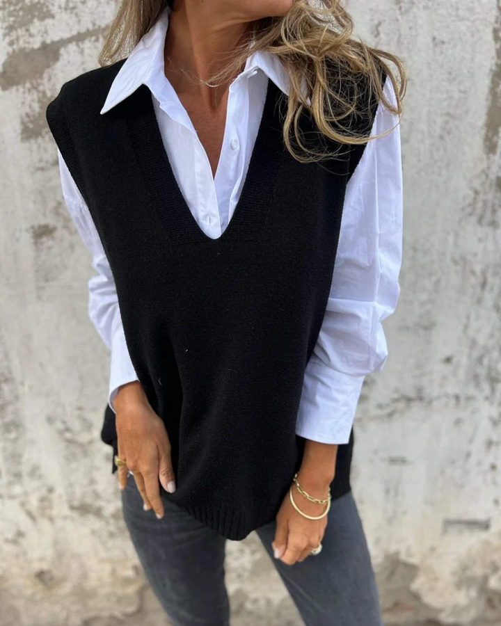 Evelyn Stylish Knit Sweater Vest