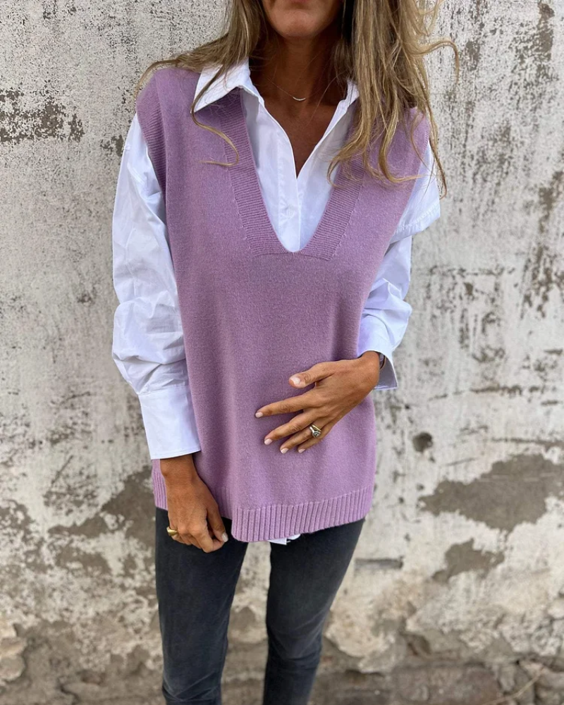 Evelyn Stylish Knit Sweater Vest