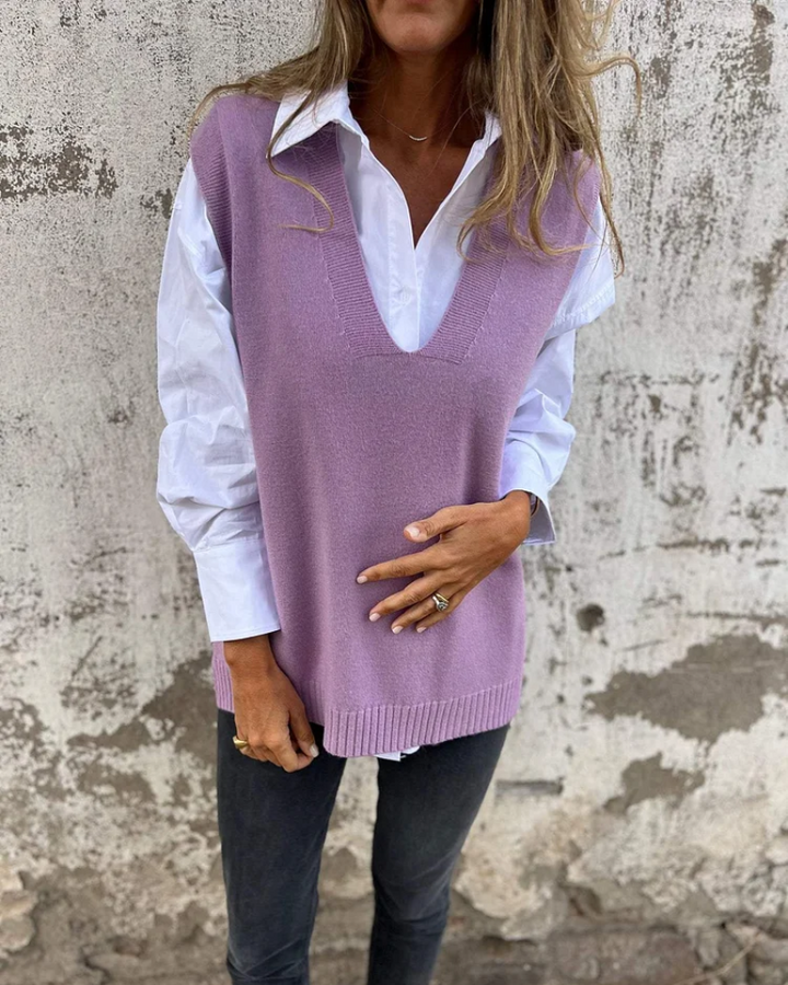 Evelyn Stylish Knit Sweater Vest