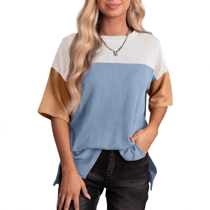 Brynue Casual Loose Fit Striped Summer Top