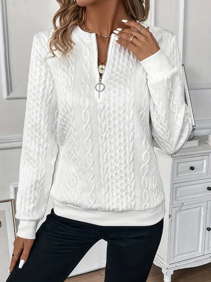 Emma Elegant Quarter-Zip Sweater