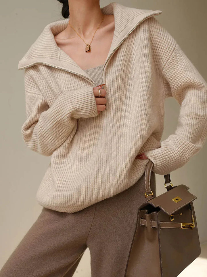 Elodie Comfy Half-Zip Sweater