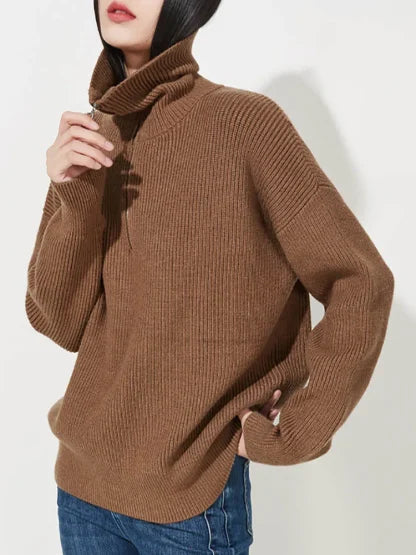 Elodie Comfy Half-Zip Sweater