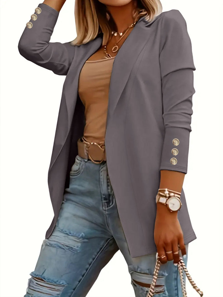 Odin Casual Long Sleeve Open Front Blazer