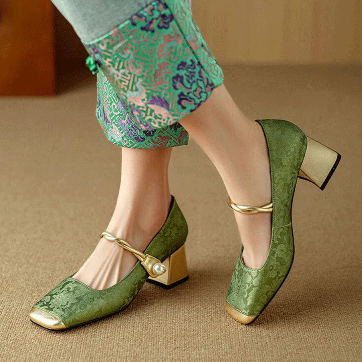 Elara Embossed Heels