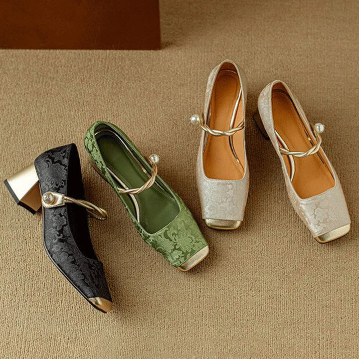 Elara Embossed Heels