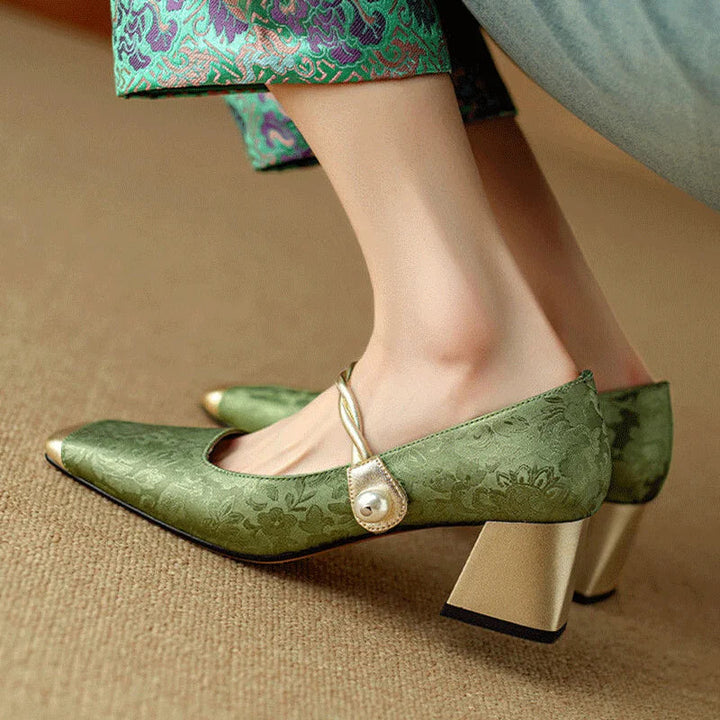 Elara Embossed Heels