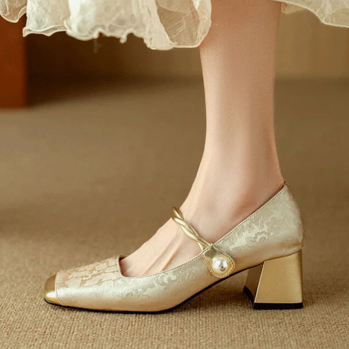 Elara Embossed Heels