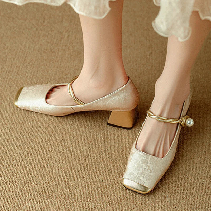 Elara Embossed Heels