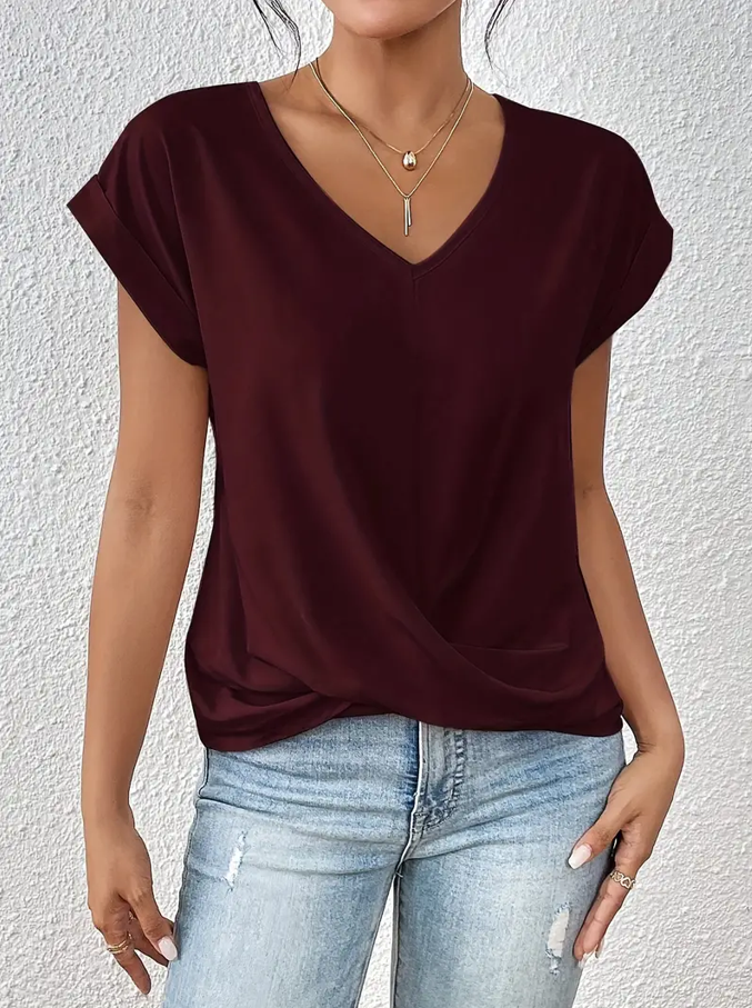 Belle The Stylish V-Neck Top