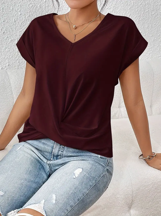 Belle The Stylish V-Neck Top