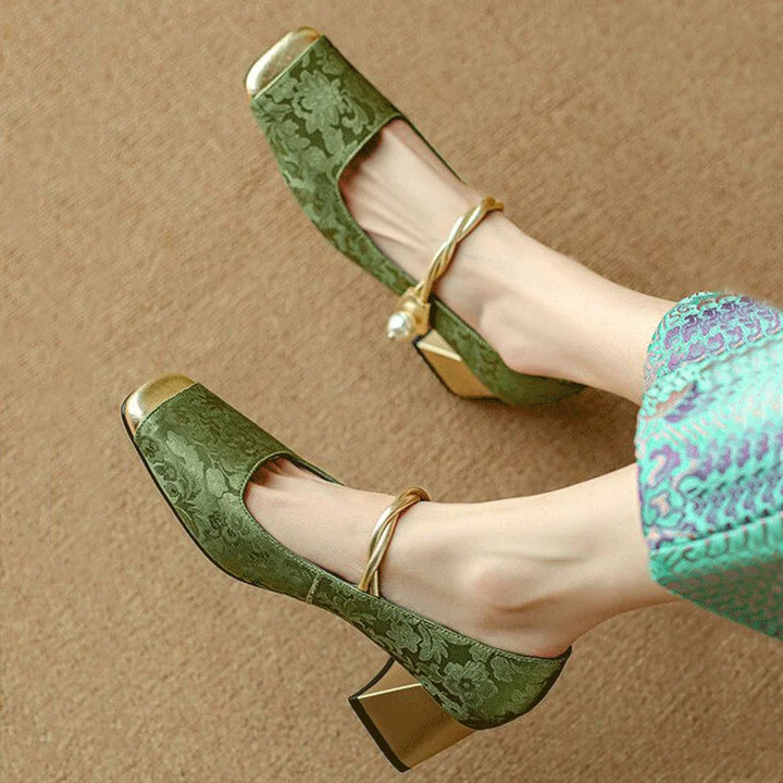 Elara Embossed Heels