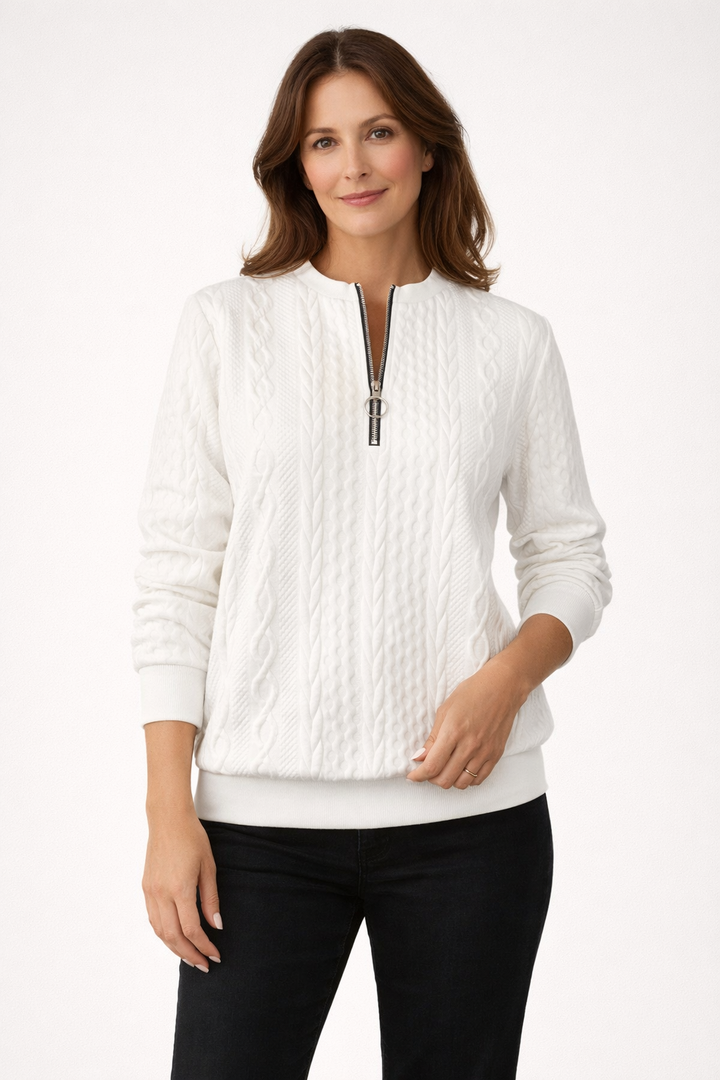 Emma Elegant Quarter-Zip Sweater