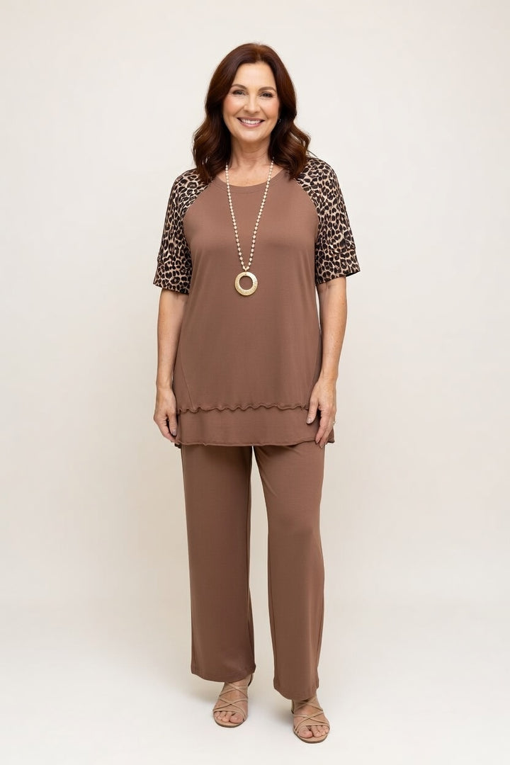 Unan Vintage Leopard Print Top