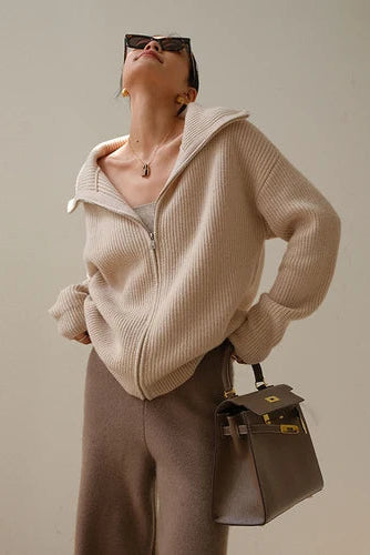 Elodie Comfy Half-Zip Sweater