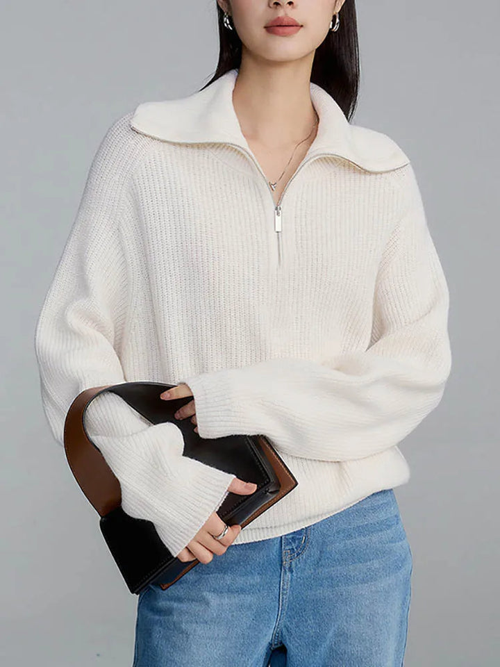 Elodie Comfy Half-Zip Sweater
