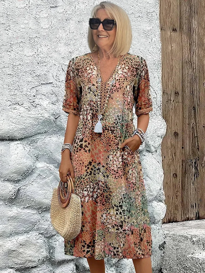 Amélie Elegant Printed Dress