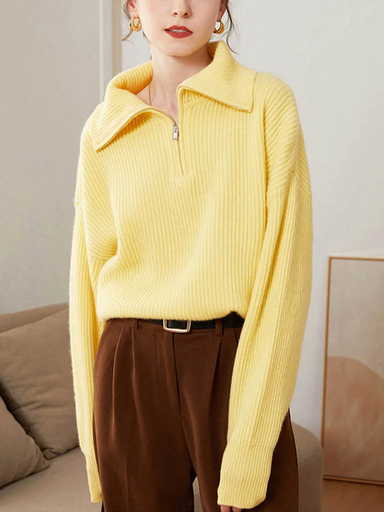 Elodie Comfy Half-Zip Sweater