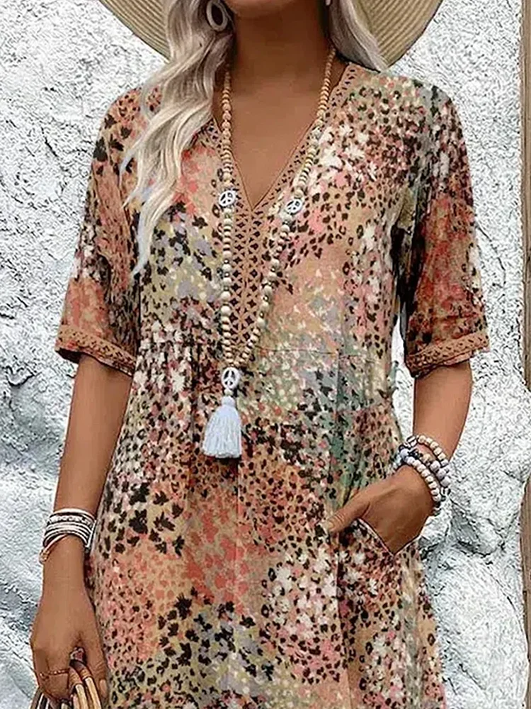 Amélie Elegant Printed Dress