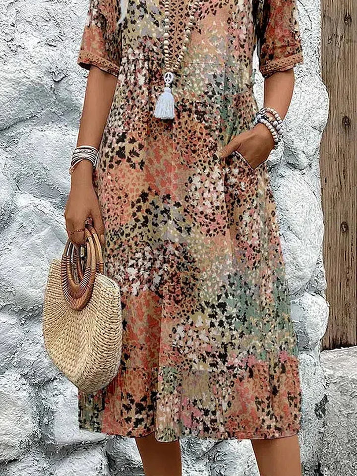 Amélie Elegant Printed Dress
