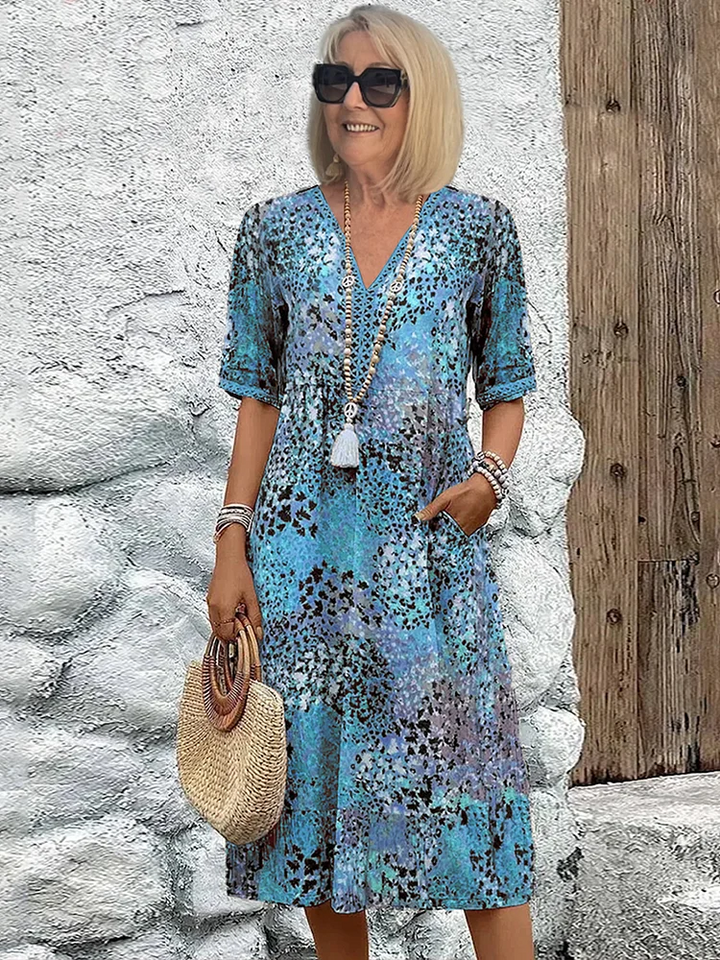 Amélie Elegant Printed Dress