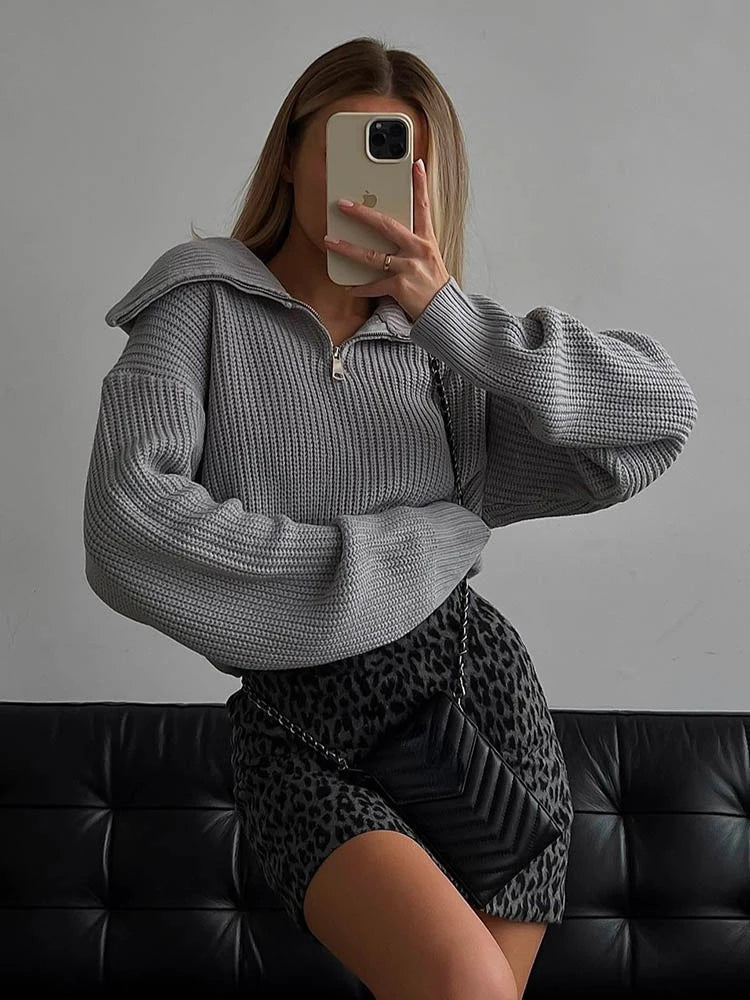 Elodie Comfy Half-Zip Sweater