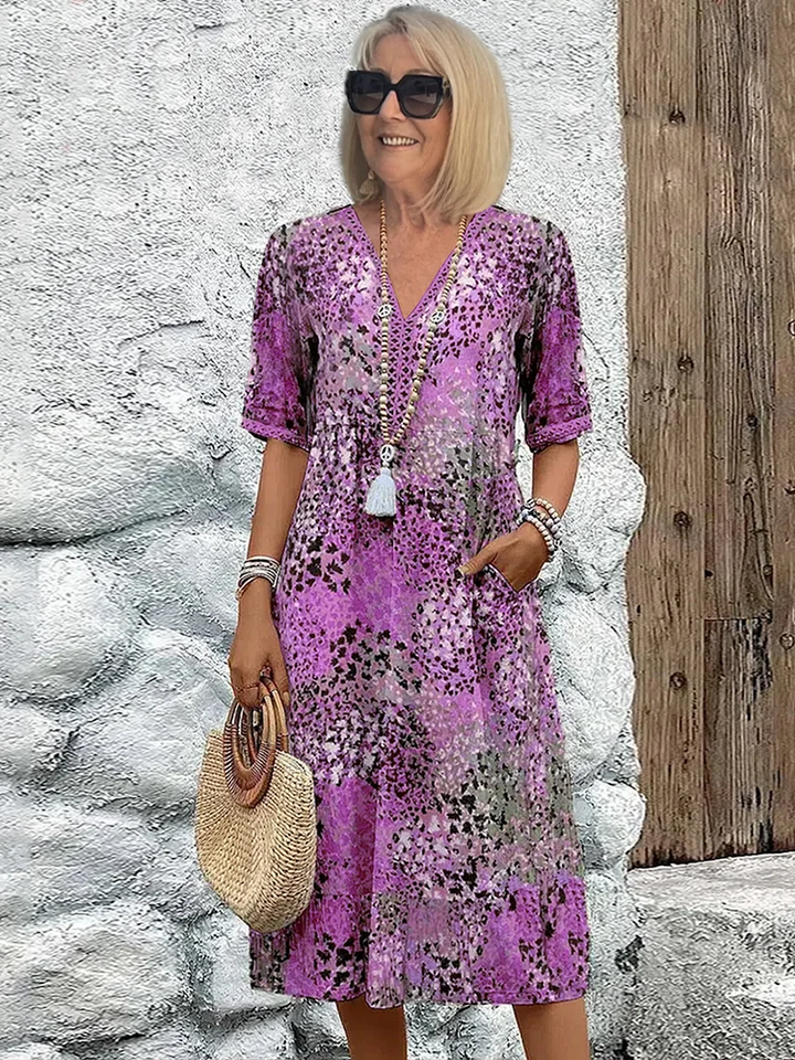 Amélie Elegant Printed Dress