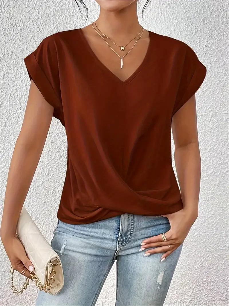 Belle The Stylish V-Neck Top