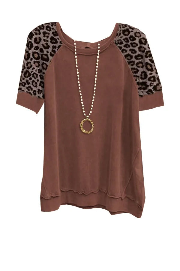 Unan Vintage Leopard Print Top