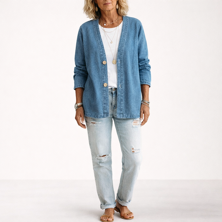 Mirelle Denim Look Cardigan