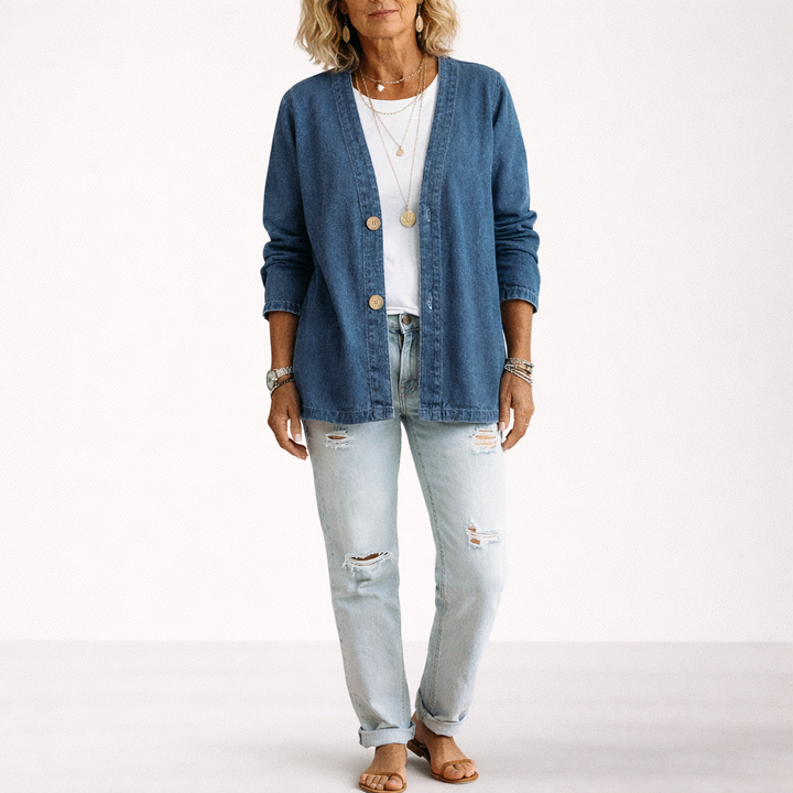 Mirelle Denim Look Cardigan