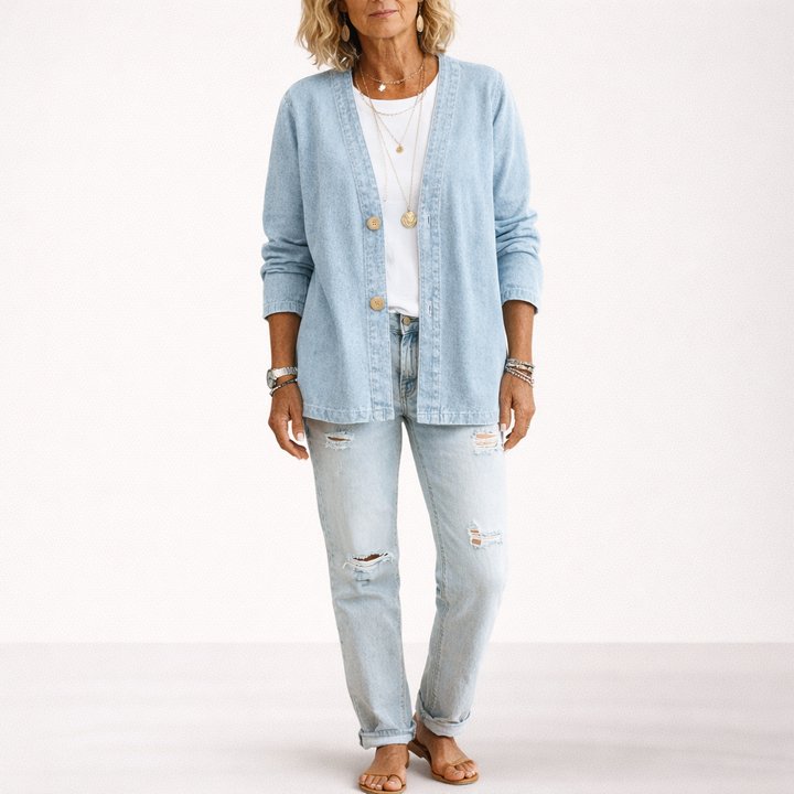 Mirelle Denim Look Cardigan