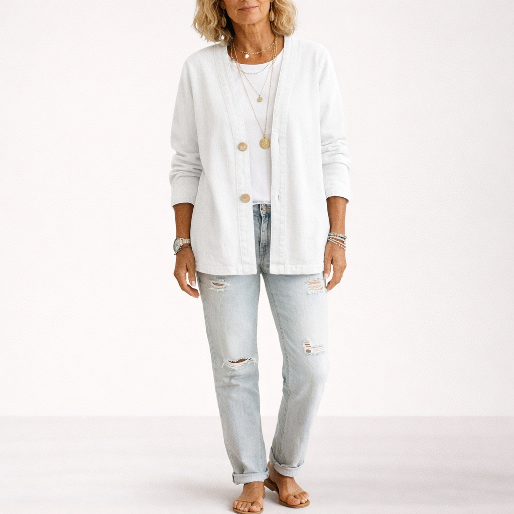 Mirelle Denim Look Cardigan
