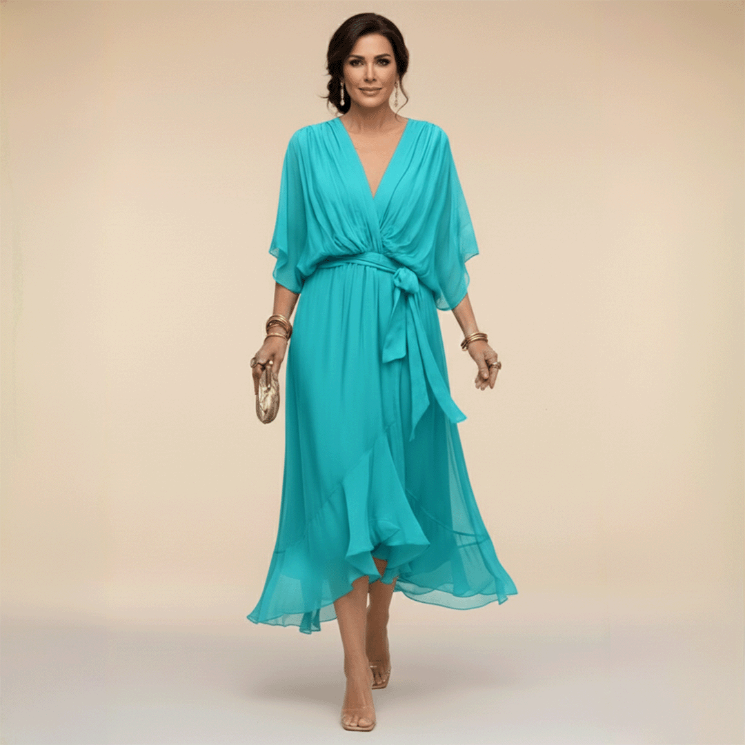Monica V-Neck Flow Dress