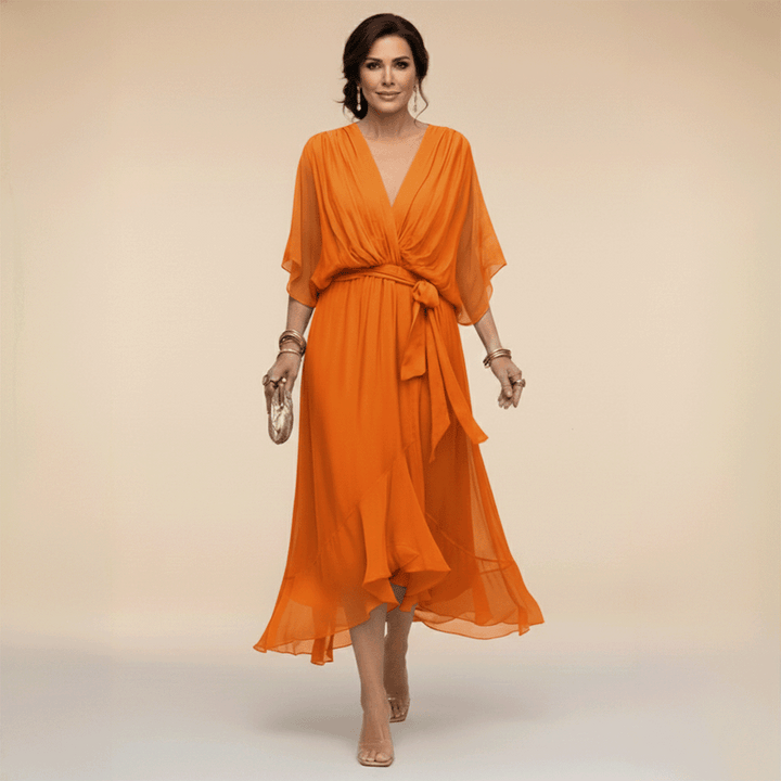 Monica V-Neck Flow Dress