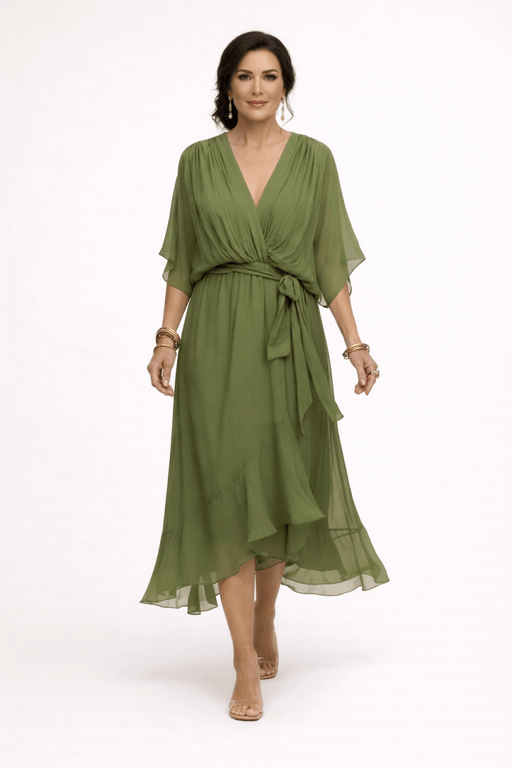 Monica V-Neck Flow Dress