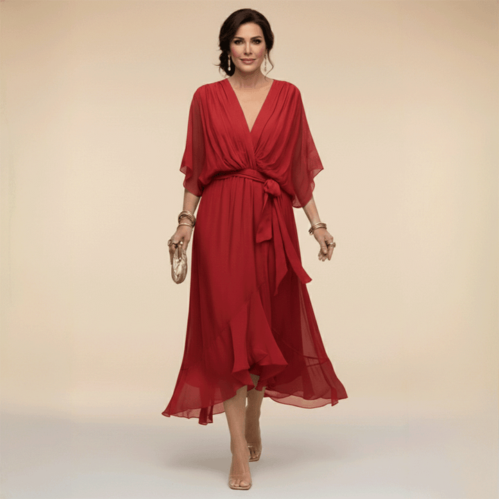 Monica V-Neck Flow Dress