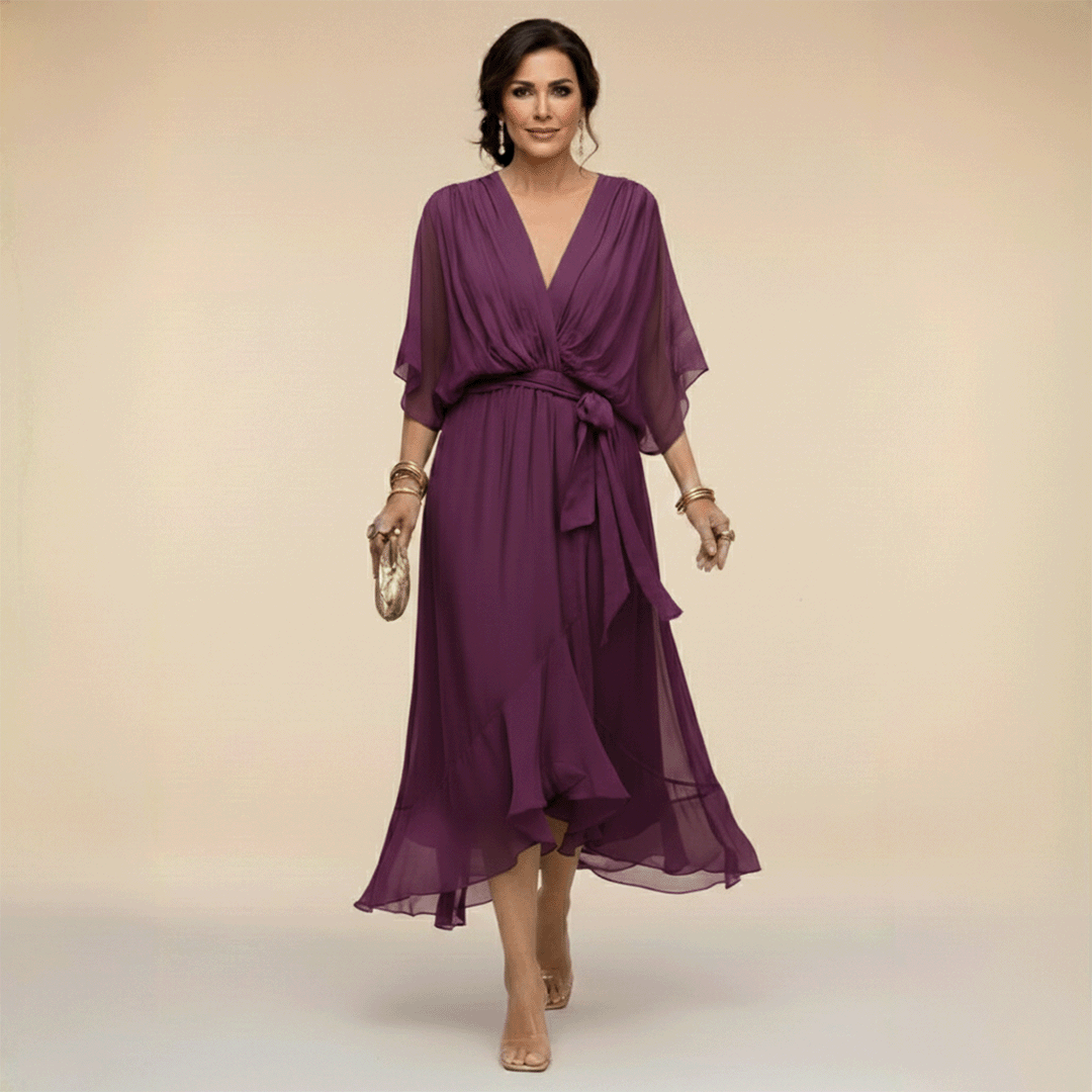 Monica V-Neck Flow Dress