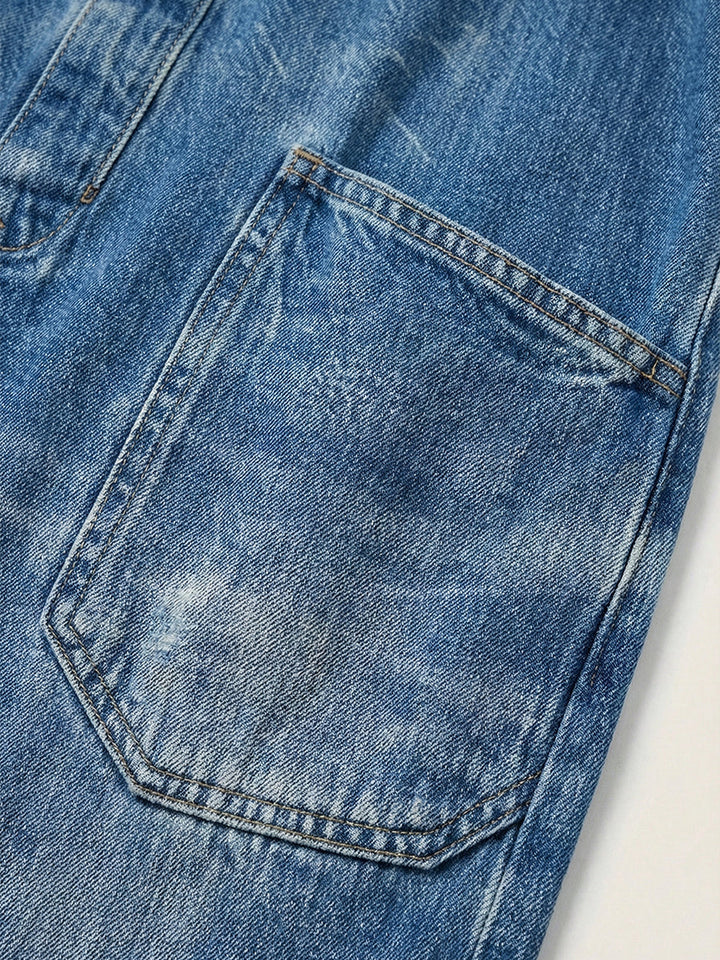 Lejla Vintage Cotton Denim Jumpsuit