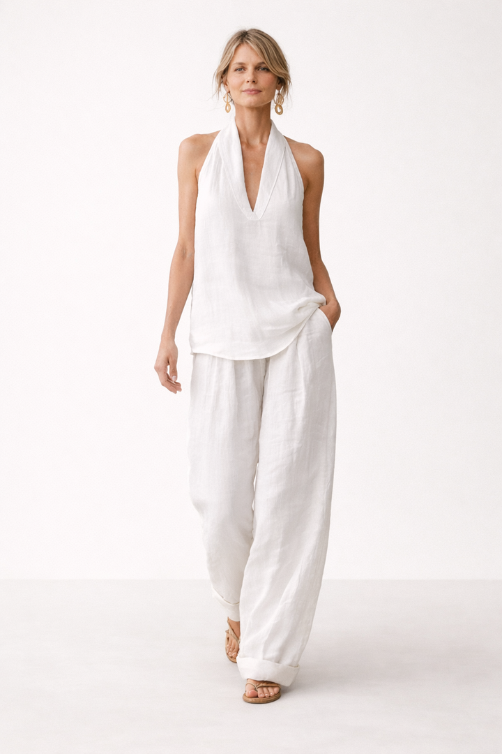 Serelle Linen Two-Piece Set